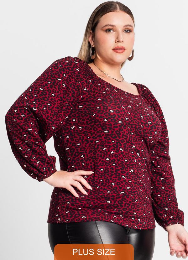 Secret Glam - Blusa Feminina Plus Size em Molecotton Vermelho 2
