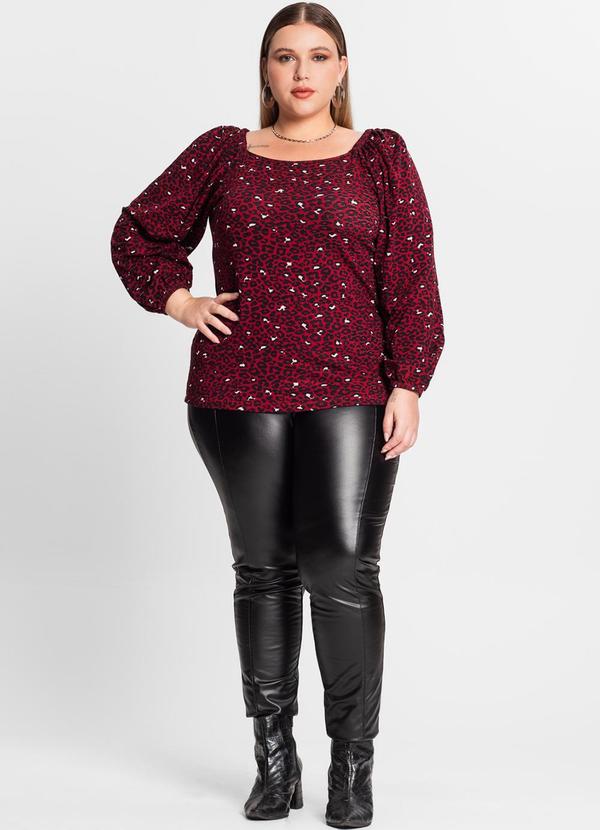 Secret Glam - Blusa Feminina Plus Size em Molecotton Vermelho 3