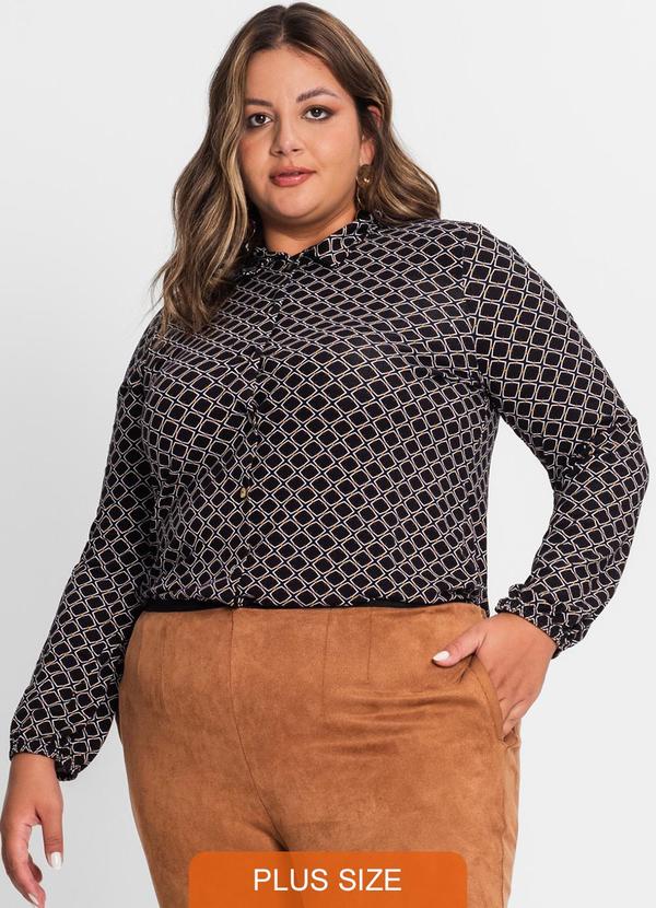 Secret Glam - Blusa Feminina Plus Size Preto