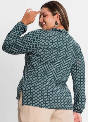Secret Glam - Blusa Feminina Plus Size Verde - SECRET GLAM
