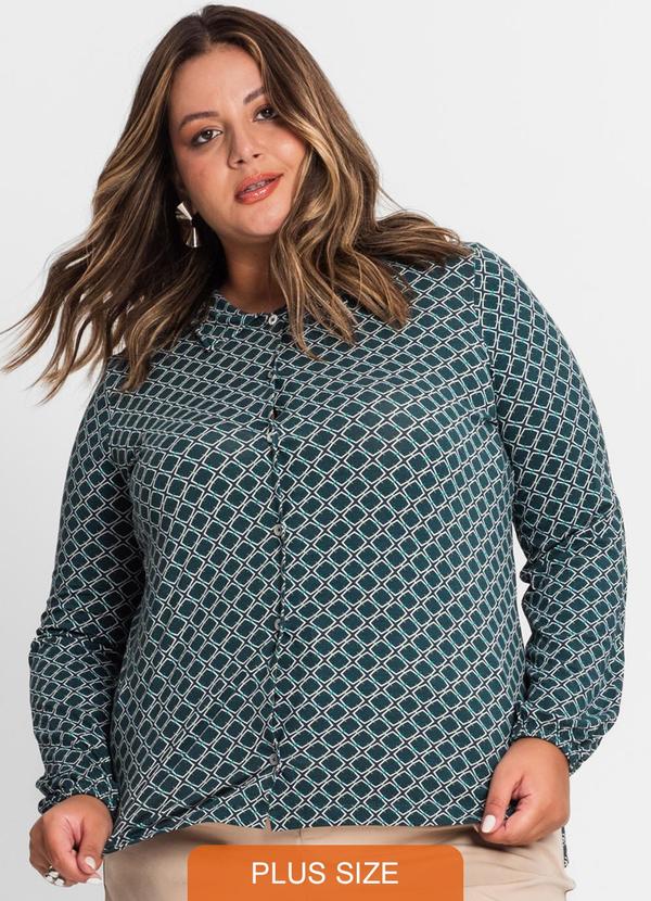 Secret Glam - Blusa Feminina Plus Size Verde