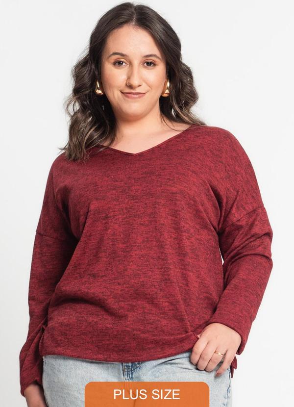 Rovitex - Blusa Feminina Plus Vermelho