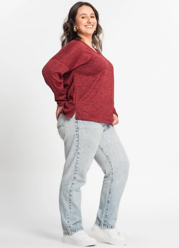 Rovitex - Blusa Feminina Plus Vermelho 3