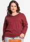 Rovitex - Blusa Feminina Plus Infinita Cor Roxo - variação: Vermelho