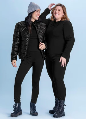 Marialícia - Blusa Feminina Térmica Preto - MARIALÍCIA
