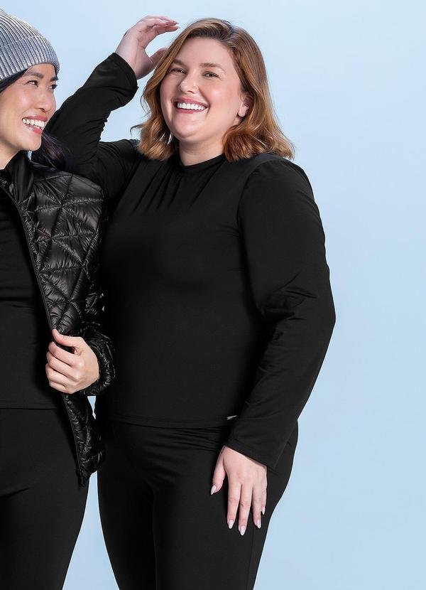 Marialícia - Blusa Feminina Térmica Preto