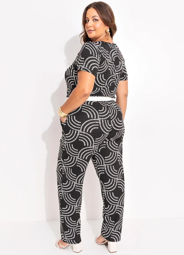 Marguerite - Blusa Geométrico Pontilhado em Malha de Viscose 4