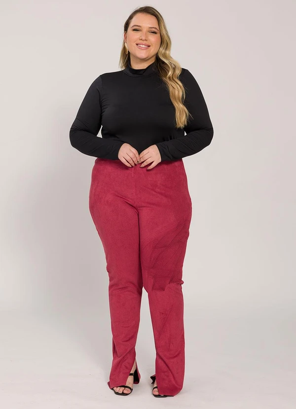 Lisamour - Blusa Gola Alta de Manga Longa Preta 4