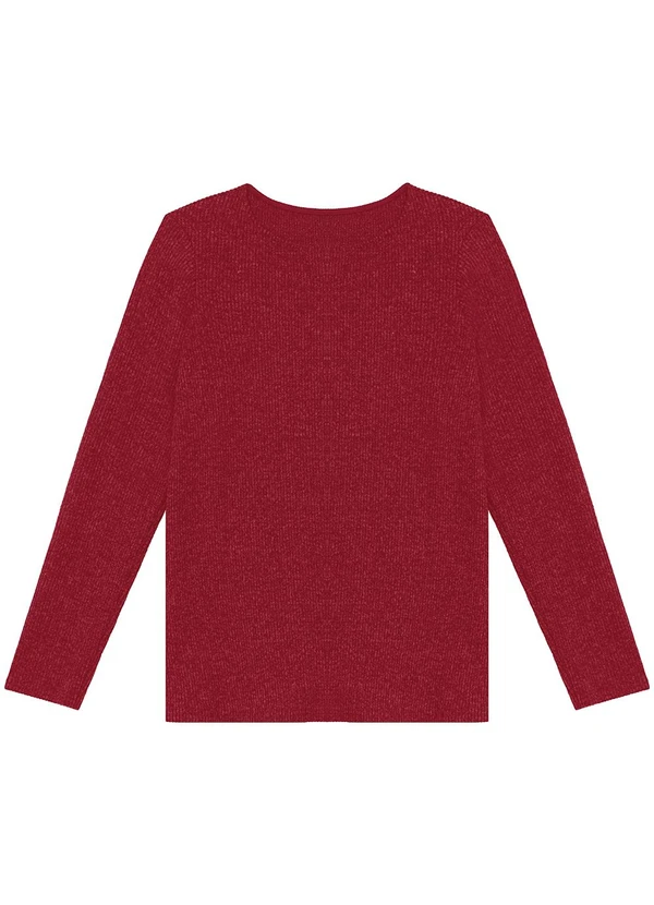 Malwee - Blusa Justa Canelada em Tricot Vermelho 5