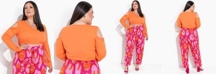 Blusa Laranja Pssego