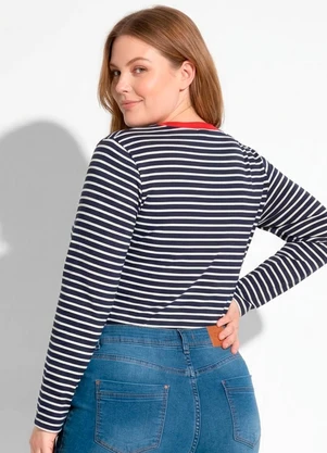 Marguerite - Blusa Listrada em Ribana Canelada - MARGUERITE