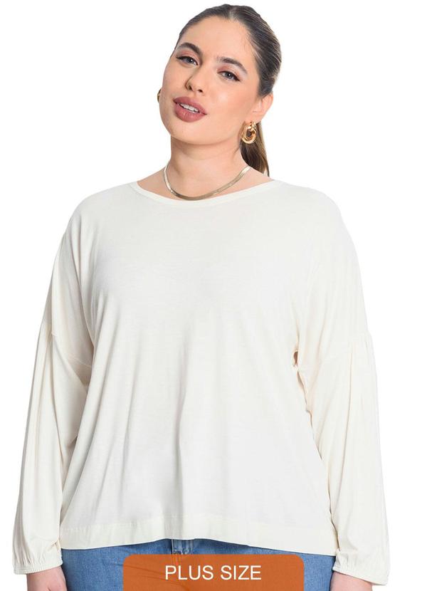 Secret Glam - Blusa Manga 7/8 Viscotorcion Bege