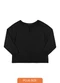 Outlet - Blusa Manga Ampla Plus Size Feminino Marrom - variação: Preto