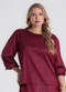 Secret Glam - Blusa Manga Bufante Plus Size Vermelho - variação: Vermelho