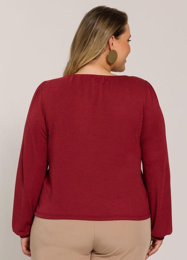 Lisamour - Blusa Manga Longa com Amarração Vermelha 2