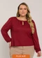 Lisamour - Blusa Manga Longa com Amarração Vermelha - variação: Vermelha