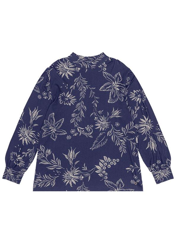 Secret Glam - Blusa Manga Longa Feminina Plus Size Azul 4