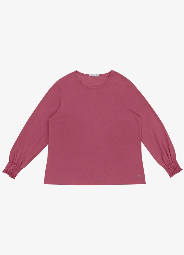 Secret Glam - Blusa Manga Longa Lastex Plus Size Vermelho