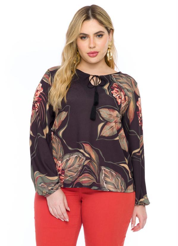 Lisamour - Blusa Manga Longa Malha Light Preto