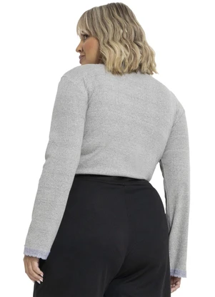 Marguerite - Blusa Manga Longa Mescla Plus Size - MARGUERITE