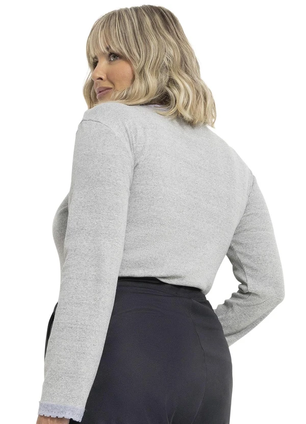 Marguerite - Blusa Manga Longa Mescla Plus Size 4