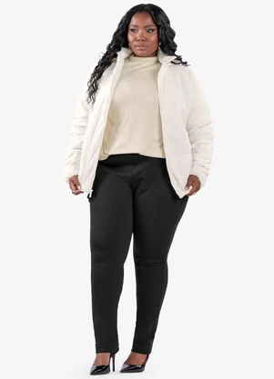 Secret Glam - Blusa Manga Longa Plus Size Bege - SECRET GLAM