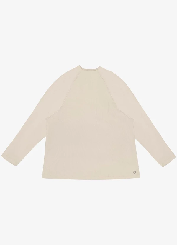 Secret Glam - Blusa Manga Longa Plus Size Bege 3