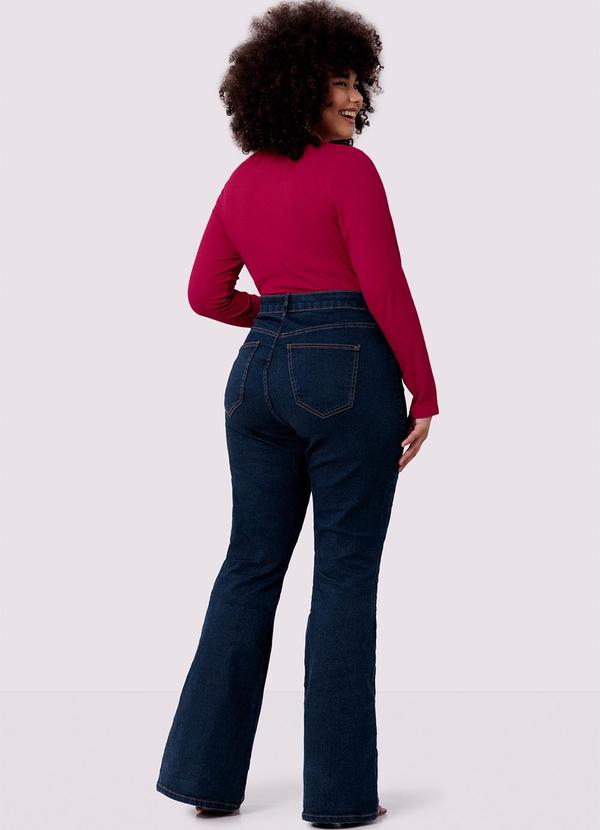 Lunender Mais Mulher - Blusa Manga Longa Plus Size Canelada com Retilínea Rosa 2