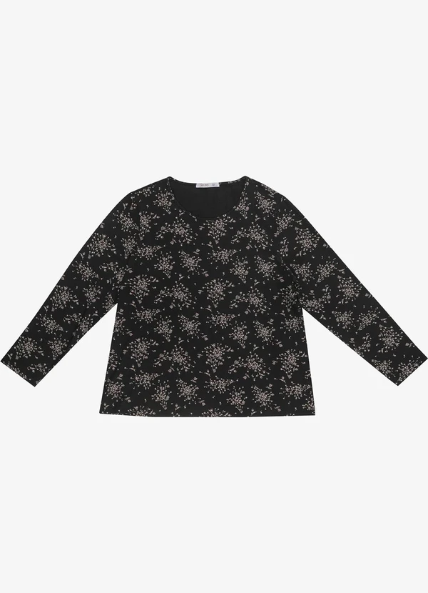 Secret Glam - Blusa Manga Longa Plus Size Preto 3