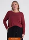 Secret Glam - Blusa Manga Longa Plus Size Vermelho - variação: Vermelho