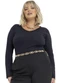 Marguerite - Blusa Manga Longa Preta Plus Size - variação: Preta