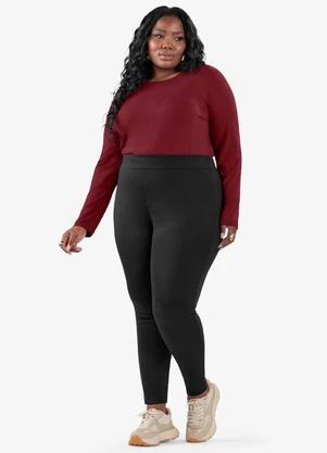Secret Glam - Blusa Manga Longa Ribana Bordô - SECRET GLAM