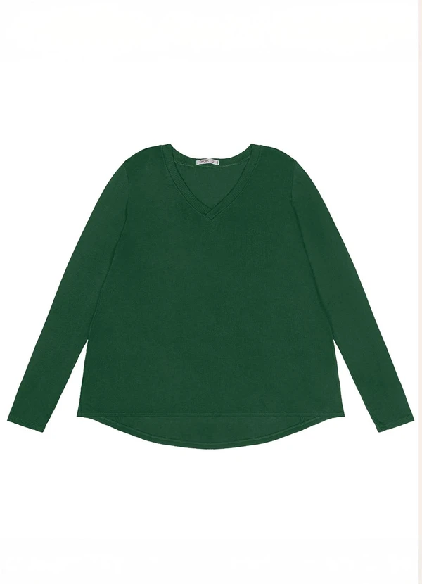 Secret Glam - Blusa Manga Longa Visco Tricot Verde 4