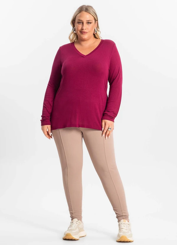 Secret Glam - Blusa Manga Longa Visco Tricot Vermelho 3