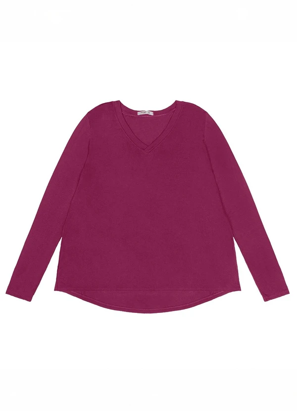 Secret Glam - Blusa Manga Longa Visco Tricot Vermelho 4