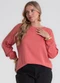 Secret Glam - Blusa Manga Longa Viscose Plus Size Preto - variação: Laranja