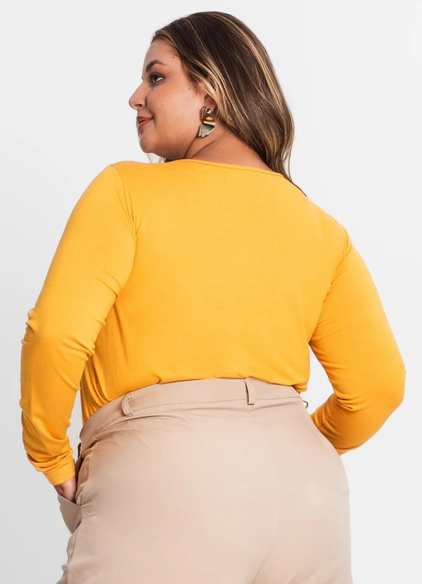 Secret Glam - Blusa Manga Longa Viscotorcion Amarelo
