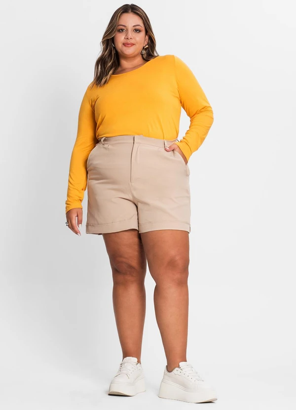 Secret Glam - Blusa Manga Longa Viscotorcion Amarelo 3