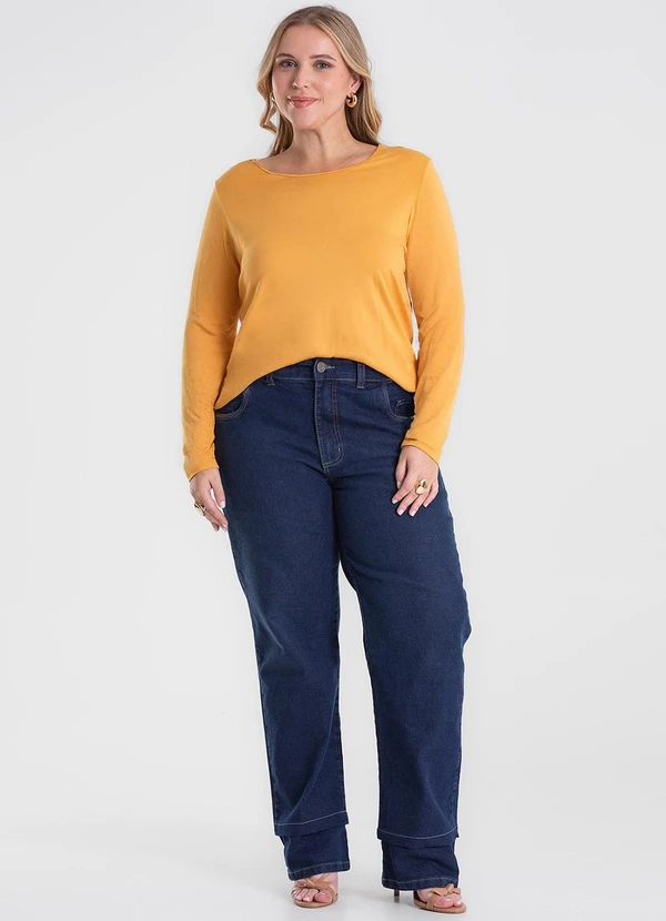 Secret Glam - Blusa Manga Longa Viscotorcion Amarelo 3