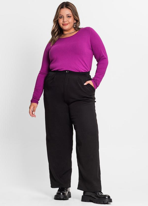 Secret Glam - Blusa Manga Longa Viscotorcion Roxo 3