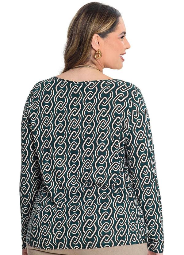 Secret Glam - Blusa Manga Longa Viscotorcion Verde 2