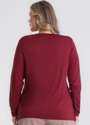 Secret Glam - Blusa Manga Longa Viscotorcion Vermelho - SECRET GLAM