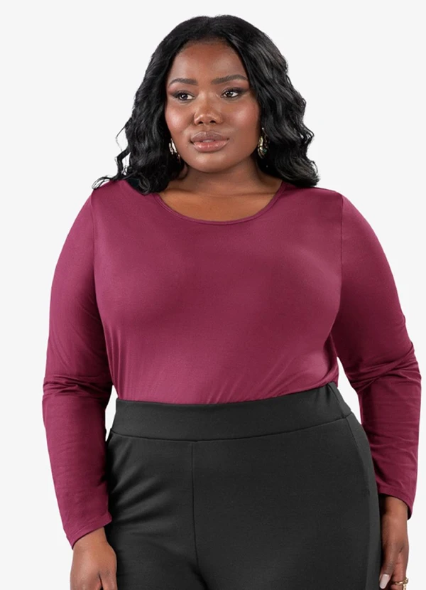 Secret Glam - Blusa Manga Longa Viscotorcion Vermelho 1