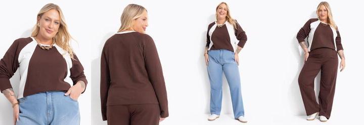 Blusa Marrom em Moletinho