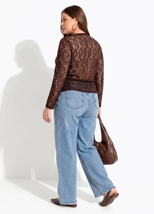 Marguerite - Blusa Marrom em Renda - MARGUERITE