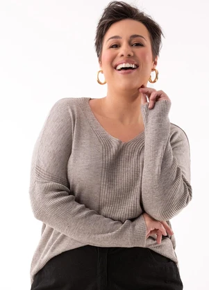 Marguerite - Blusa Mescla Claro em Tricô - MARGUERITE