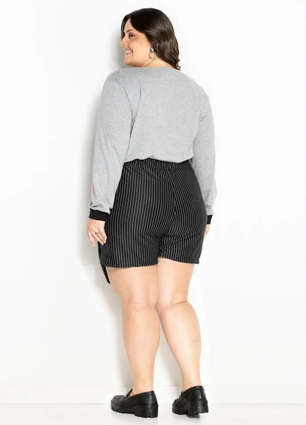 Marguerite - Blusa Mescla com Botões Decorativos Plus Size 5