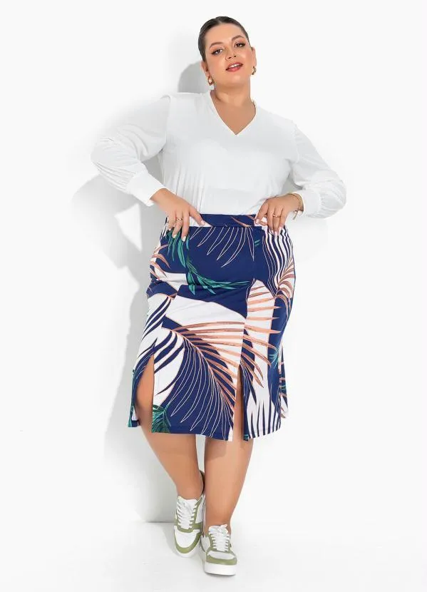 Marguerite - Blusa Off White com Gola no Decote Plus Size 4