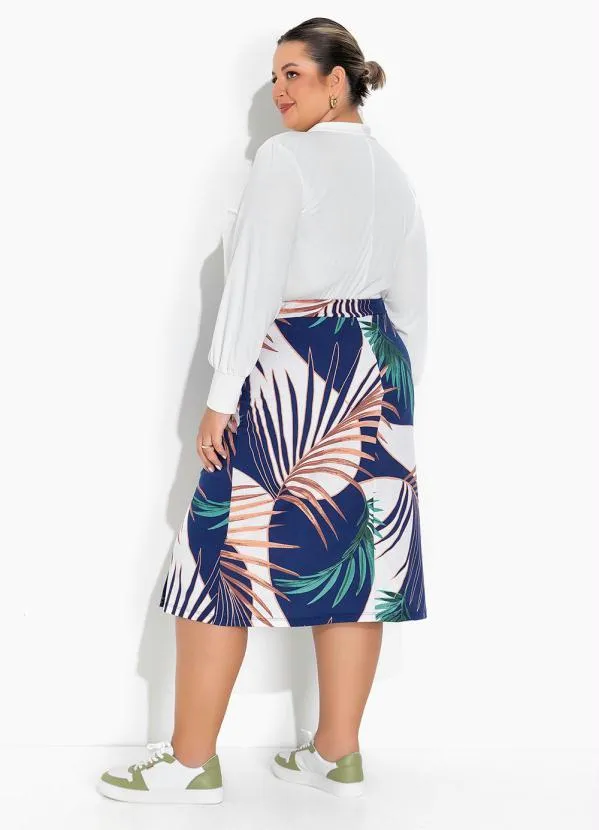 Marguerite - Blusa Off White com Gola no Decote Plus Size 5