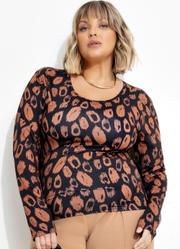 Blusa On�a Rabiscada em Poliflex